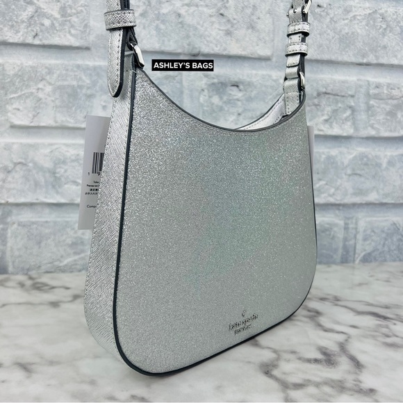 Kate Spade Glimmer Glitter Shoulder Bag In Silver - Picture 4 of 12
